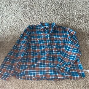 Signature Blue and Brown Plaid Shirt